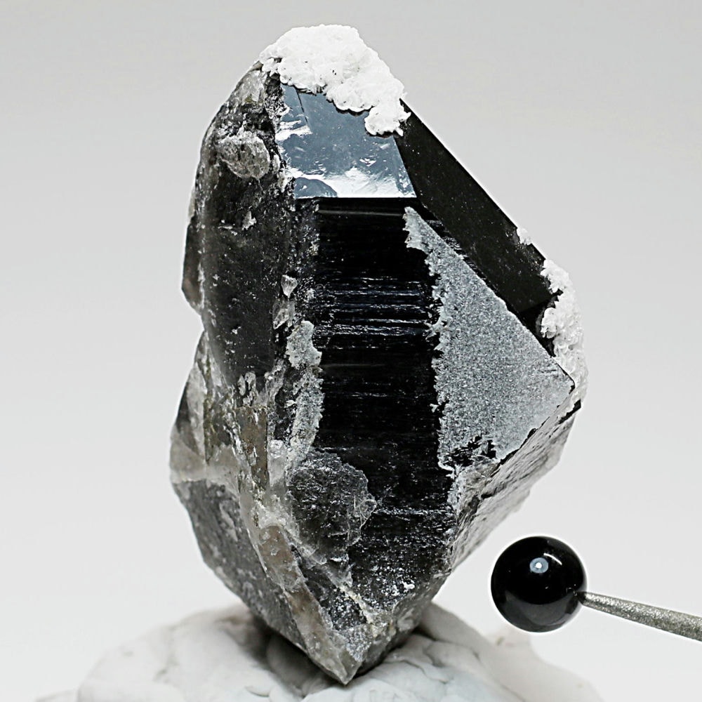 山東省産]フラワーカルサイトオンモリオン原石（天然黒水晶ナチュラル