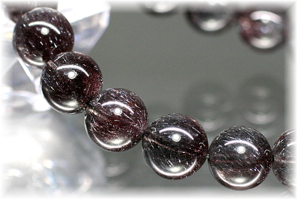 高品質]花火ブラックスーパーセブンブレスレット（約11mm玉） - 埼玉県