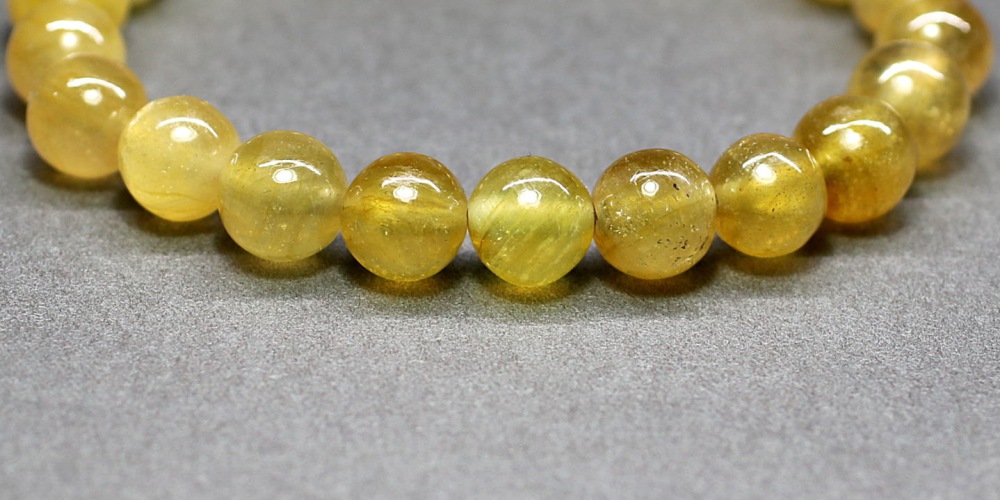 高品質]イエローサファイアブレスレット （約9mm玉） - 埼玉県吉川市の