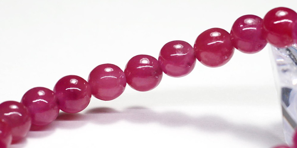 高品質]ピンクサファイアブレスレット（約7mm玉） - 埼玉県吉川市の