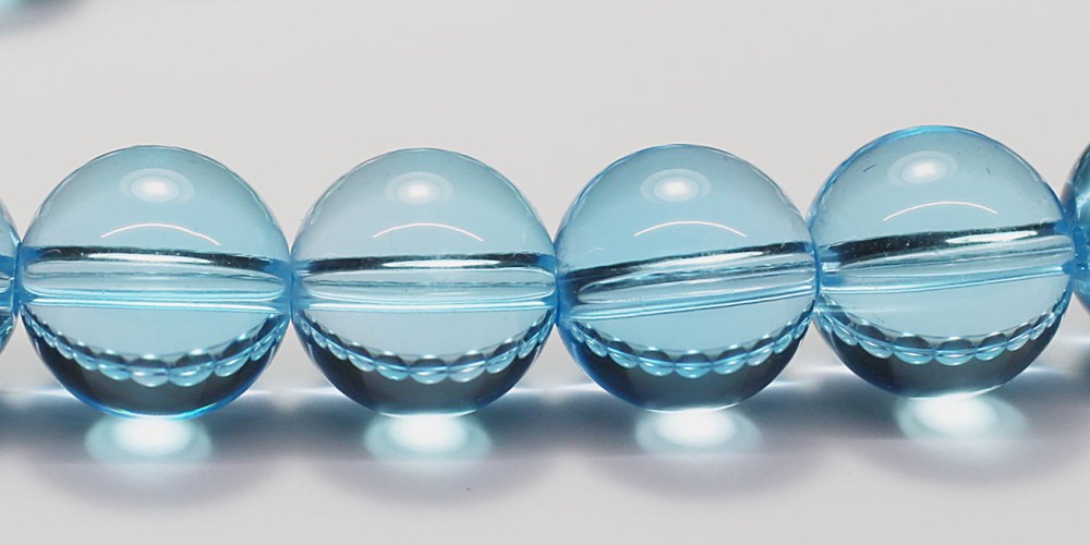 トップクォリティ]スカイブルートパーズブレスレット（約10mm玉