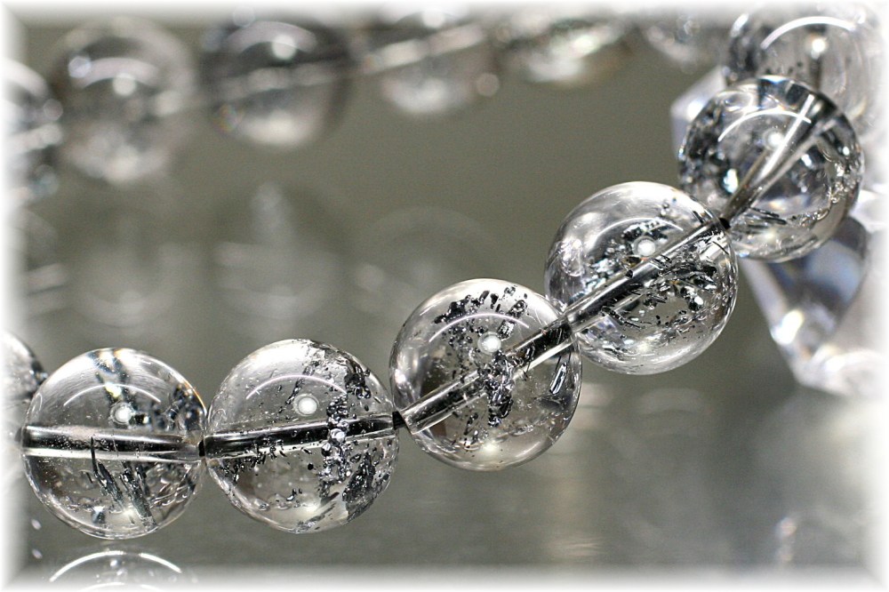 3A]スティブナイトインクォーツブレスレット（約12mm玉） - 埼玉県吉川