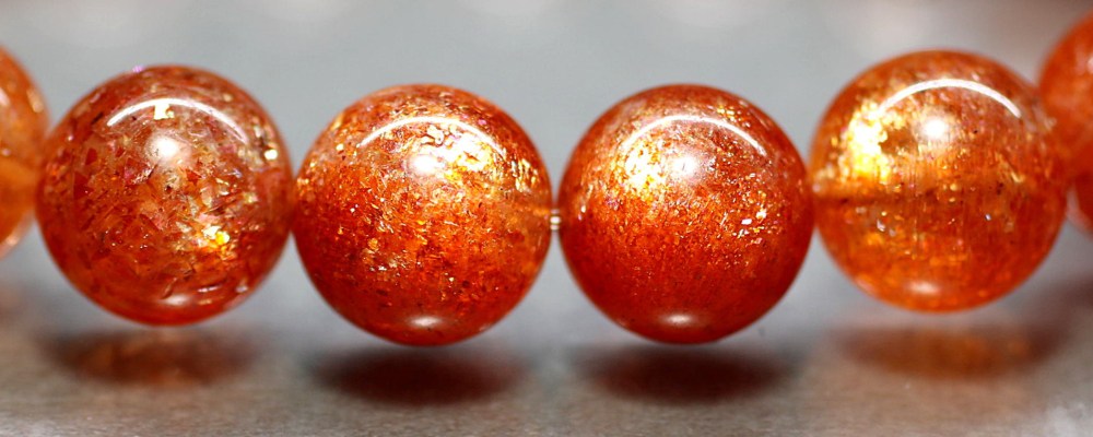 最高品質]サンストーンブレスレット（約11.5mm玉・奇跡の最高峰サン