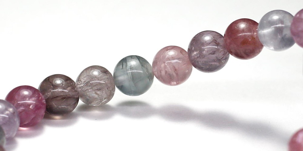 高品質++]天然マルチカラースピネルブレスレット（約7mm玉） - 埼玉県