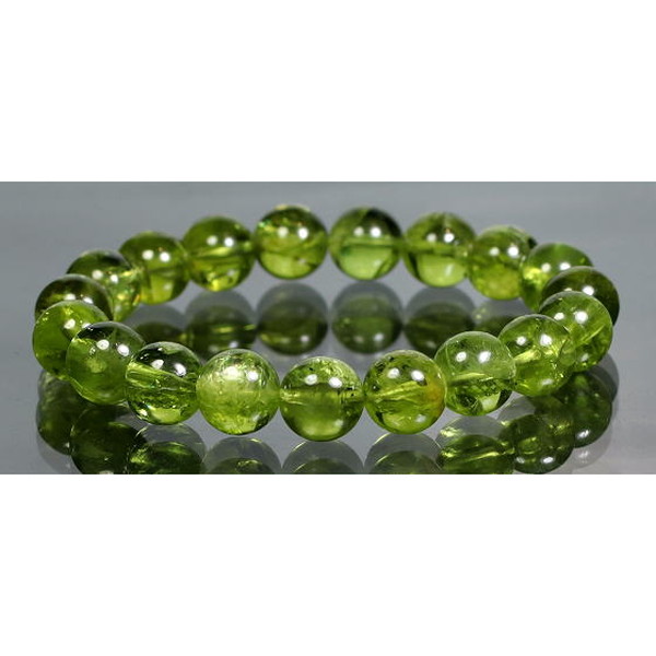 3A+]ペリドットブレスレット（約10mm玉） - 埼玉県吉川市の天然石専門