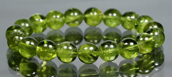3A+]ペリドットブレスレット（約10mm玉） - 埼玉県吉川市の天然石専門