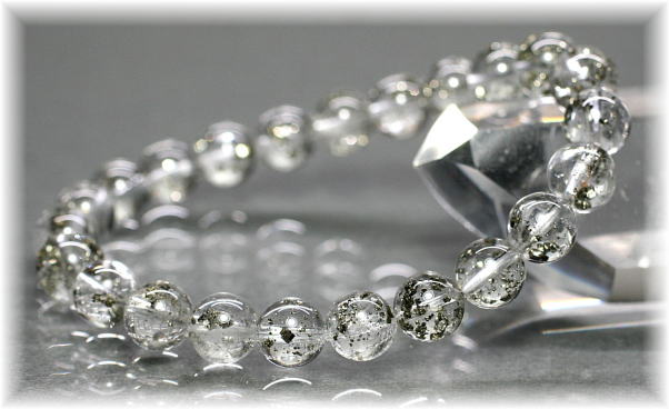 3A++]パイライトインクォーツブレスレット（約8mm玉） - 埼玉県吉川市