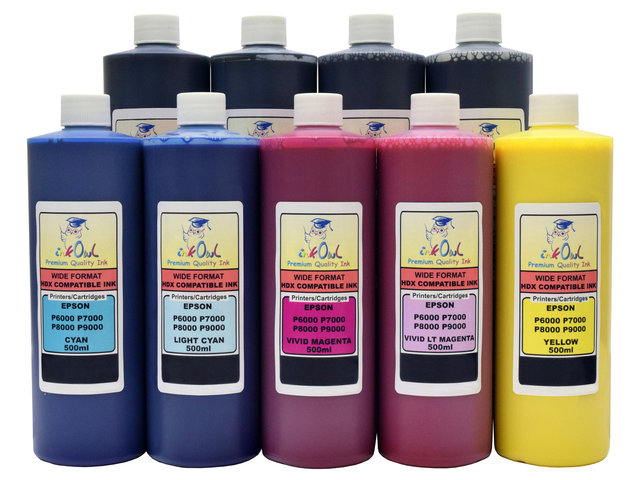 9x500ml ink for EPSON SureColor P5000, P5070, P6000, P7000, P8000