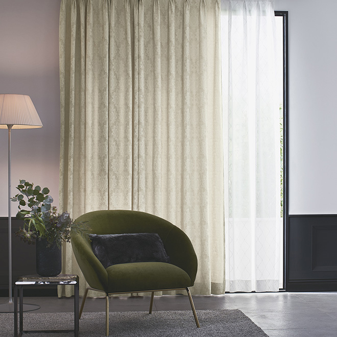 クラシックなダマスク柄カーテン エレノア（D-1198)｜カーテン通販専門