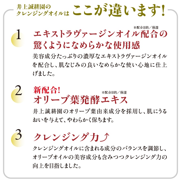 クレンジングオリーブオイル ｜ 井上誠耕園