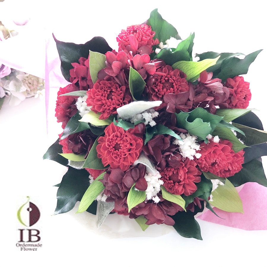 プロポーズのダリアの花束210905ky | ブリザーブドフラワーのオーダー