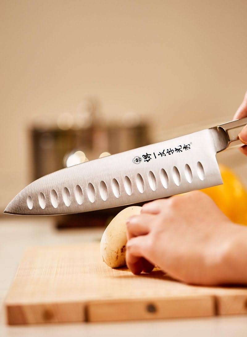 煌 白一鋼 鏡面仕上 赤呂柄 先丸蛸引包丁 – 堺一文字光秀