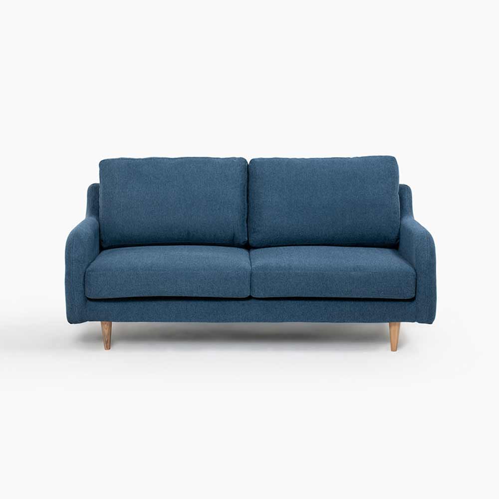 ソファ 3人掛け「CAS-D」幅180cm 布#SPベルファストブルー 脚部全3色