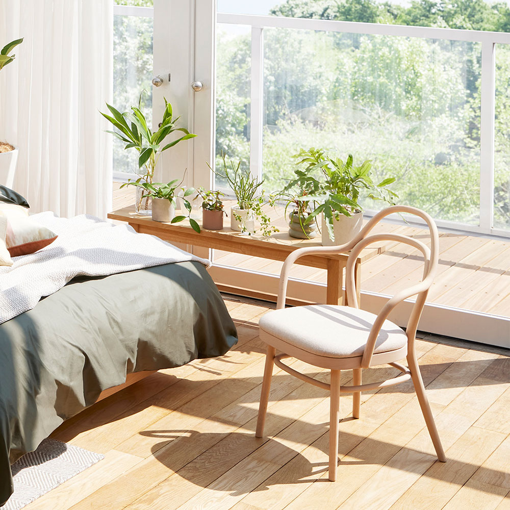 秋田木工 ダイニングチェア「magekko(まげっこ)」ブナ材 白木塗装