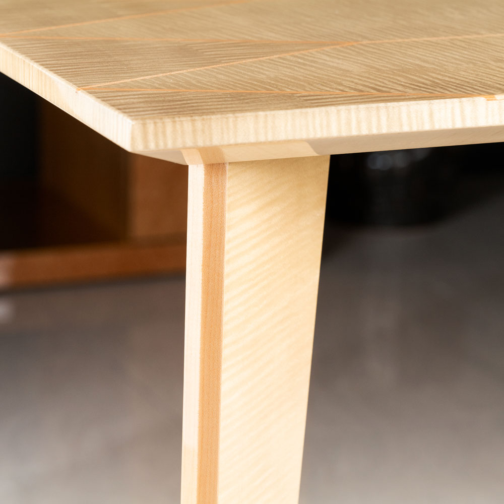 ダイニングテーブル「YABANE」シカモア（SK-12）全3サイズ【受注生産品