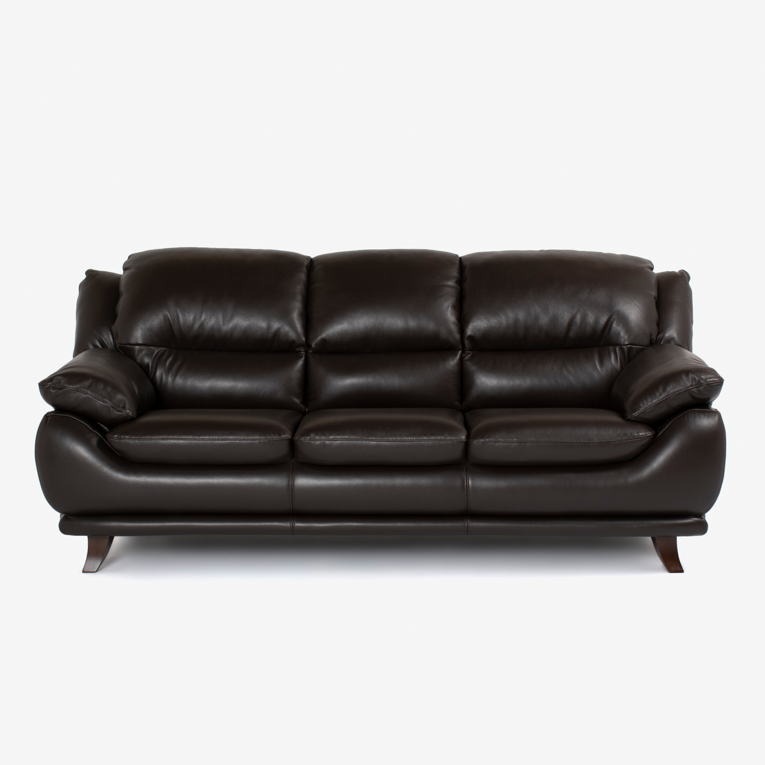 ソファ 2.5人掛け「オースチンKD」幅187cm 革#J/S-037C ウォールナット