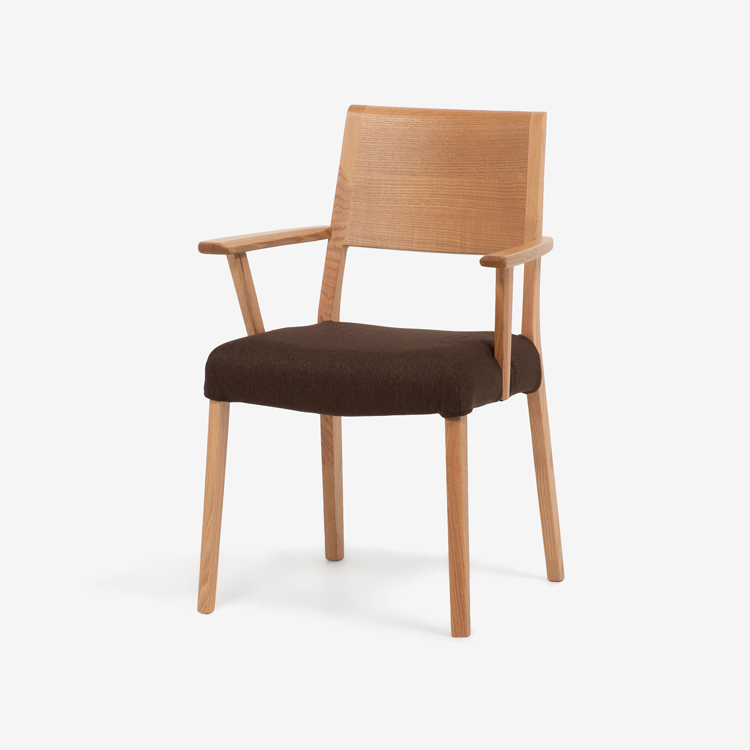 ダイニングチェア（肘付き）「シネマ Bタイプ」レッドオーク材