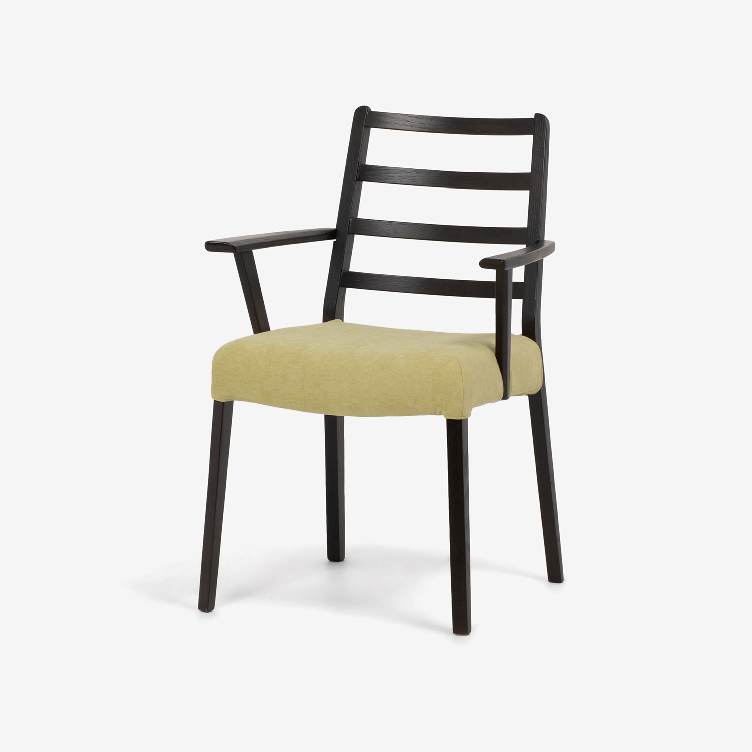 ダイニングチェア(肘付き)「シネマ Aタイプ」レッドオーク材 ダーク