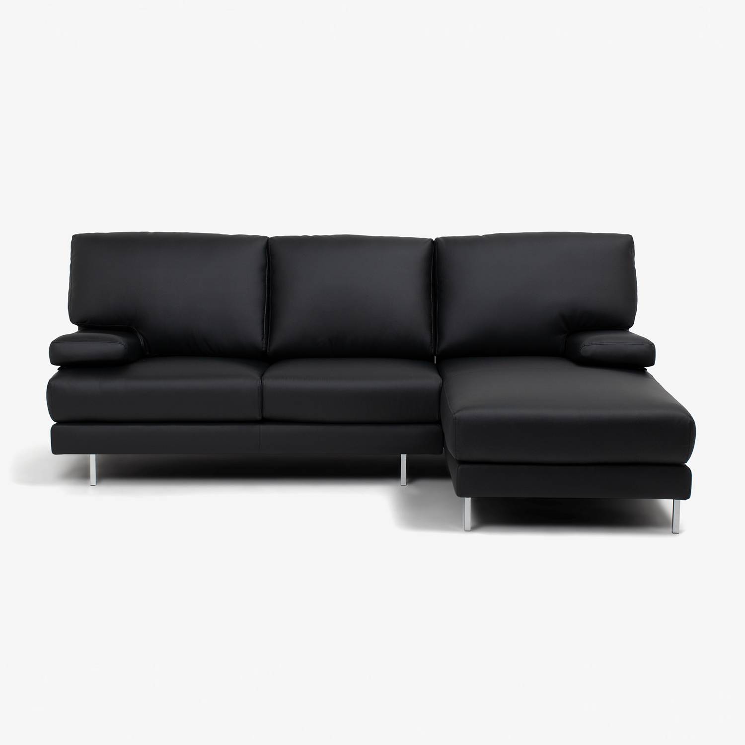 ソファ「ベローナ2」ソフトレザーブラック色 #C500S 脚部全2タイプ