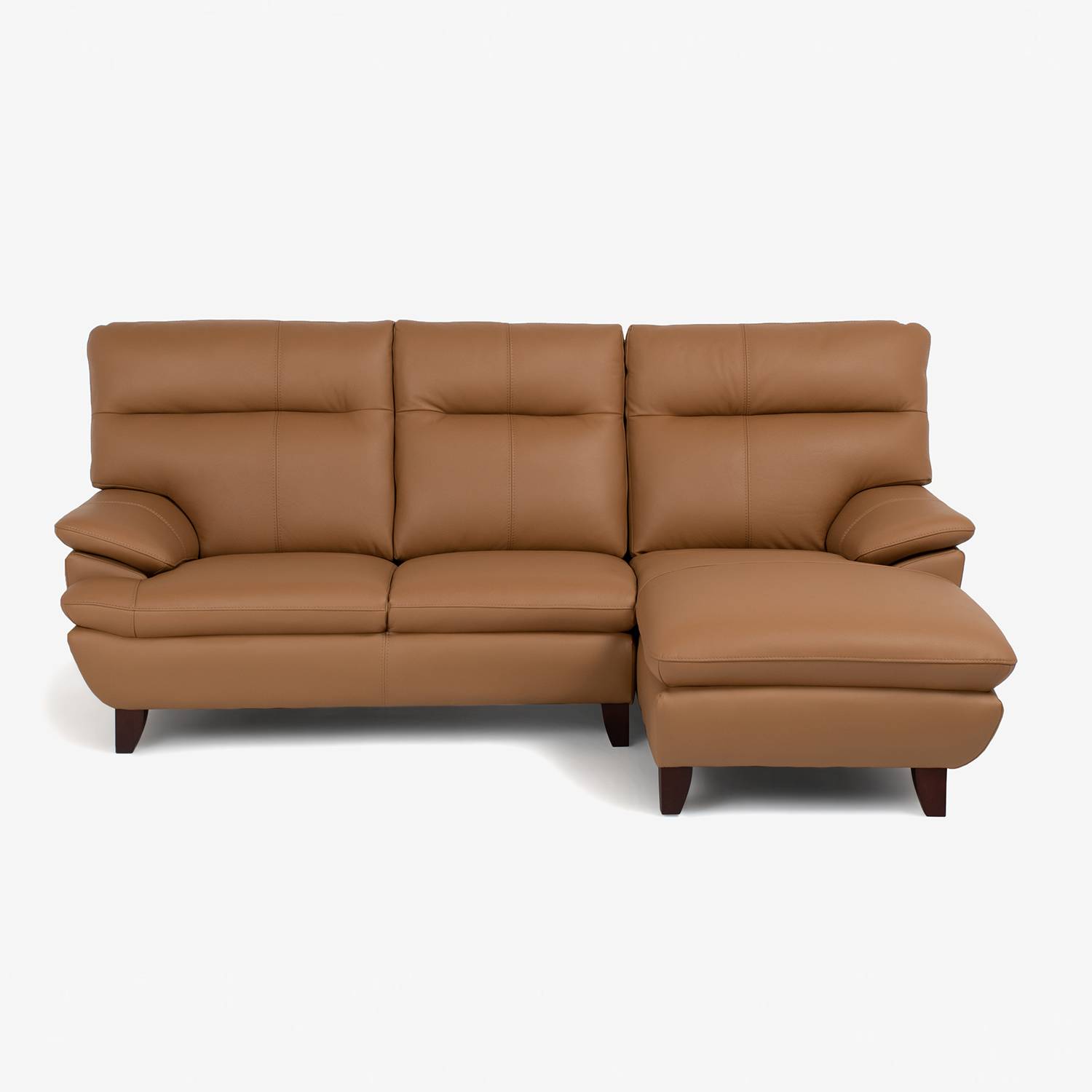 ソファ 3人掛け「ルーニー SD-344」幅198cm 半革キャメル色 #M-02