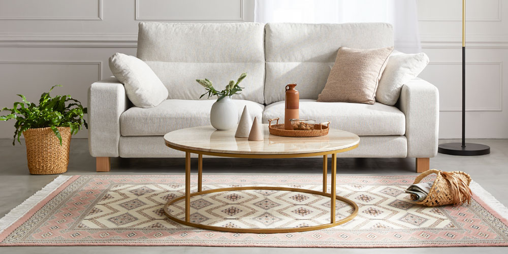 センターテーブル「7111」天然石 ベージュカラーラ | 【公式】大塚家具