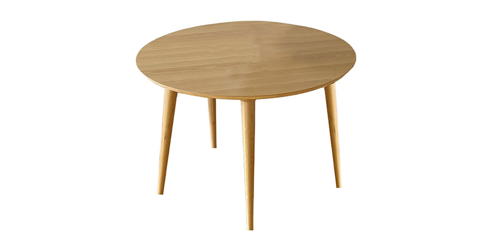 ダイニングテーブル「マルーン」円形 ホワイトオーク材 全2サイズ