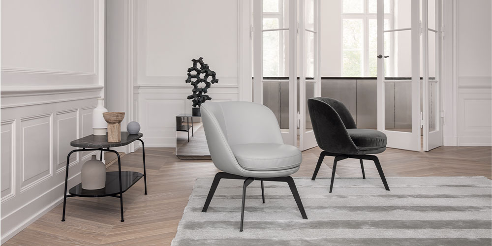 ROLF BENZ（ロルフベンツ）ラウンジチェア 「562」回転式 布＃26.204