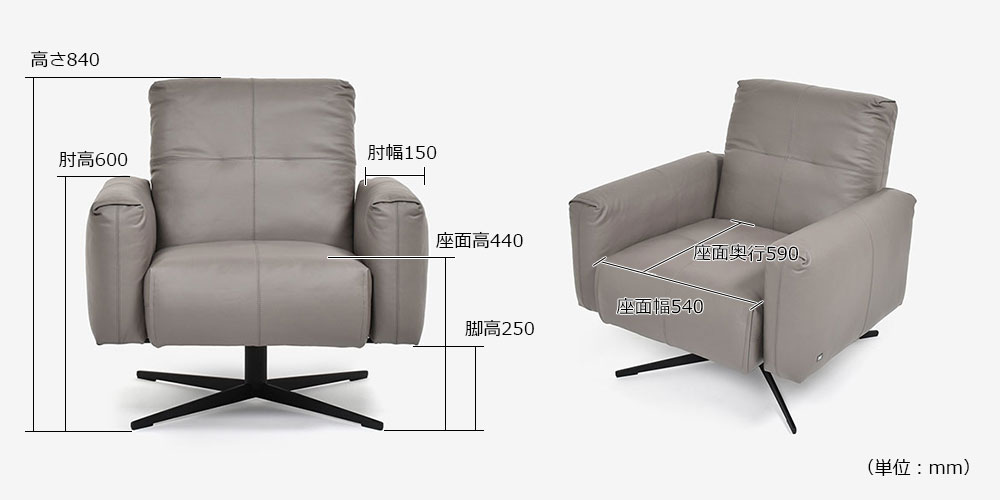 ROLF BENZ（ロルフベンツ）アームチェア「ロルフベンツ50」幅87cm 革