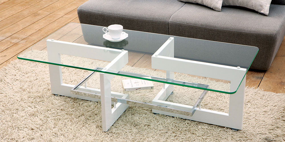 センターテーブル 「YG」 フレームホワイト色 全3サイズ | 【公式