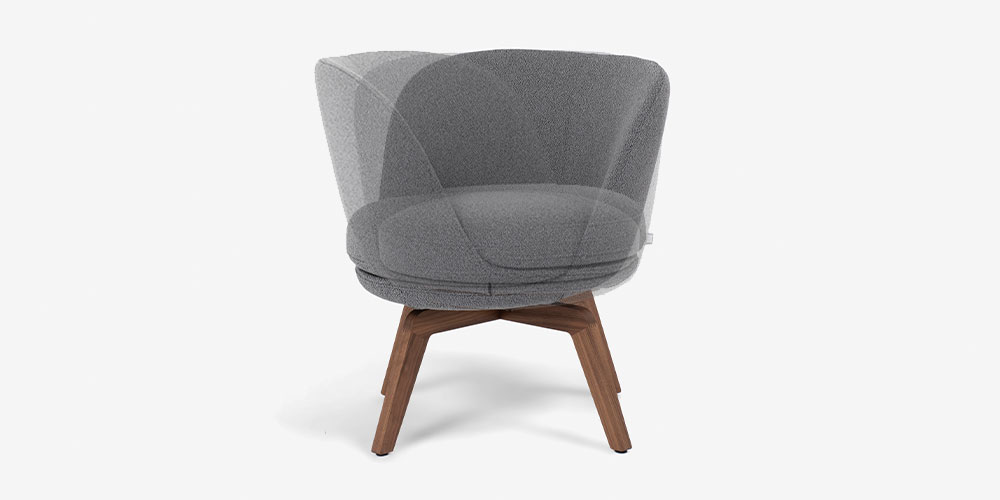 ROLF BENZ（ロルフベンツ）ラウンジチェア 「562」回転式 布＃26.204