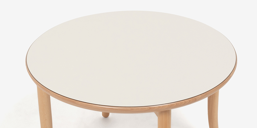 秋田木工 キッズテーブル 「T-101」ブナ材ナチュラル色 天板メラミン