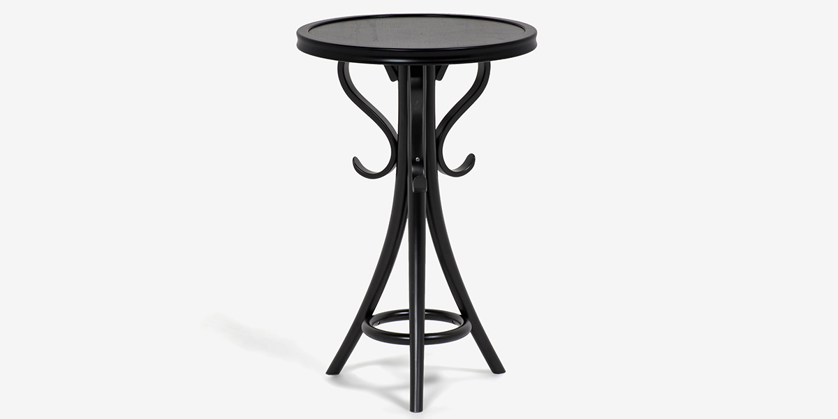 秋田木工 ティーテーブル「T-110」ナラ材/ブナ材 ブラック色【セール