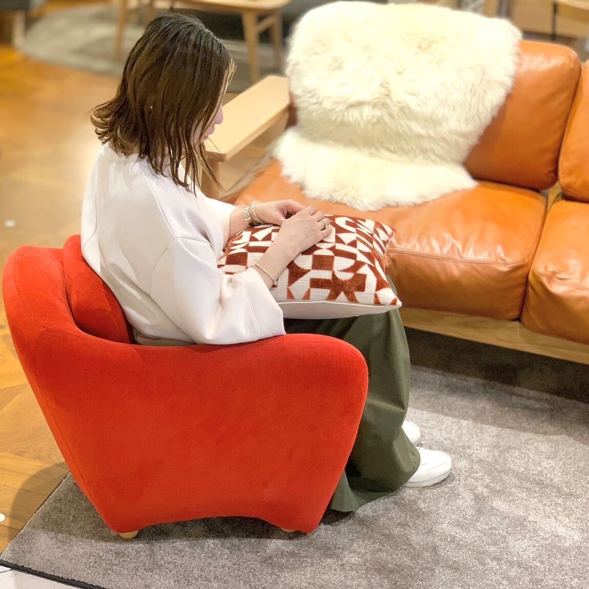 数量限定】 MINI MILLER ARM CHAIR × kijinokanosei ishidatami Green