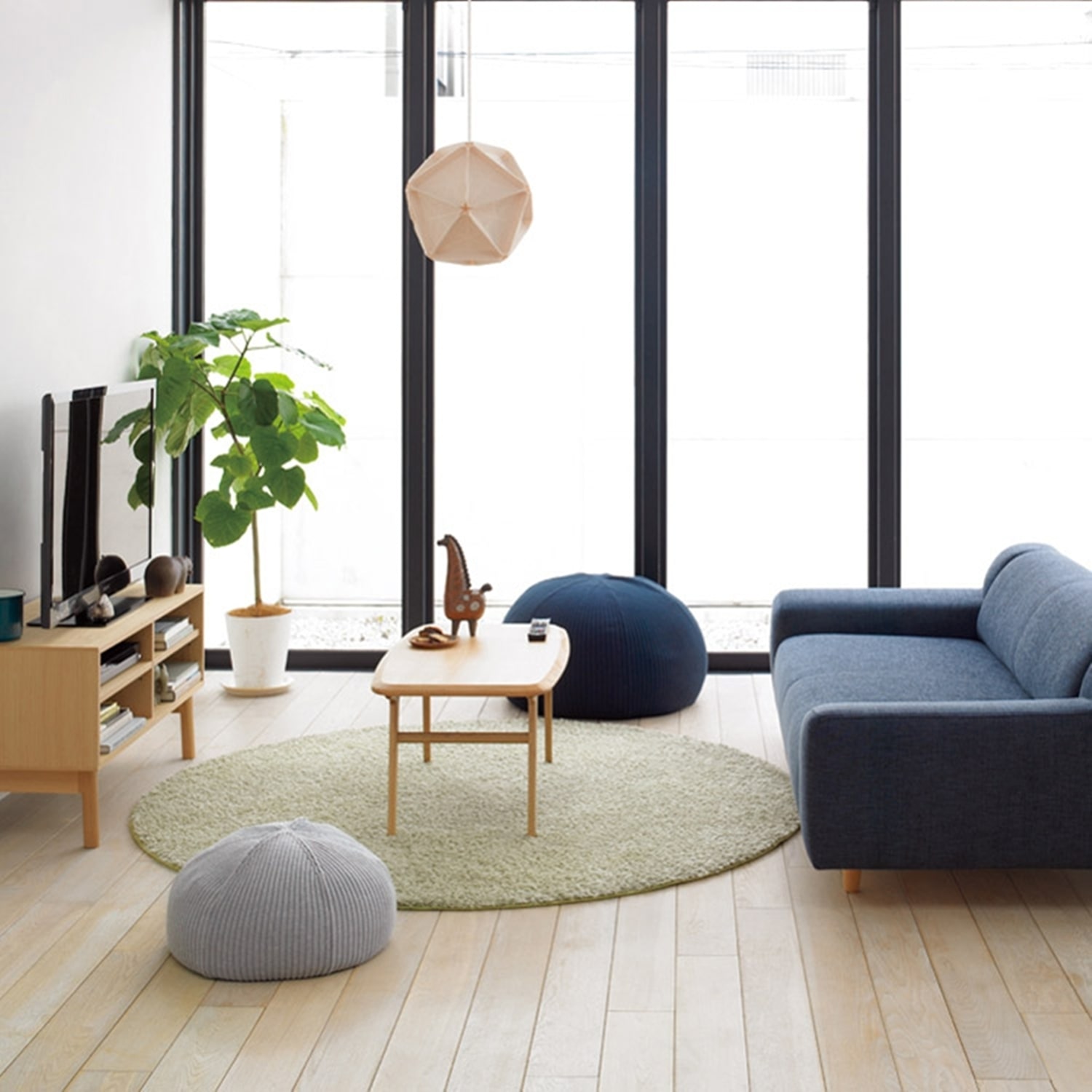 MINI PUUF Blue gray｜1人掛け｜IDEE SHOP Online