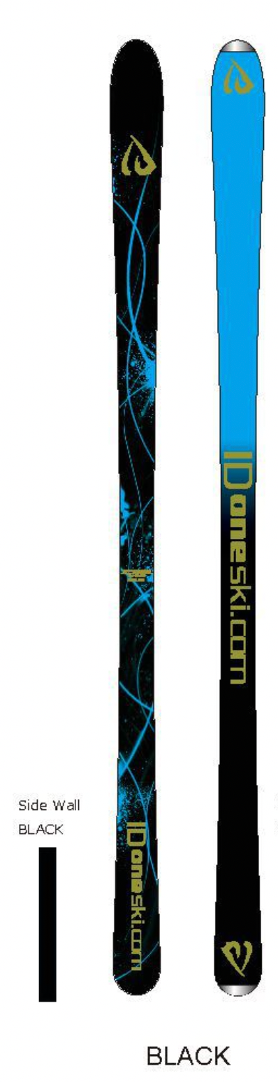 ID One USA MR-G Mogul Ski 168 cm available in Black White White