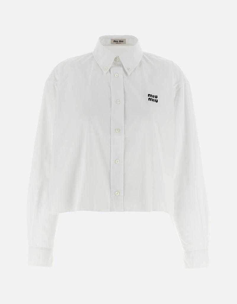 Miu Miu ポプリンシャツ (すべての新品) IFCHIC.COM
