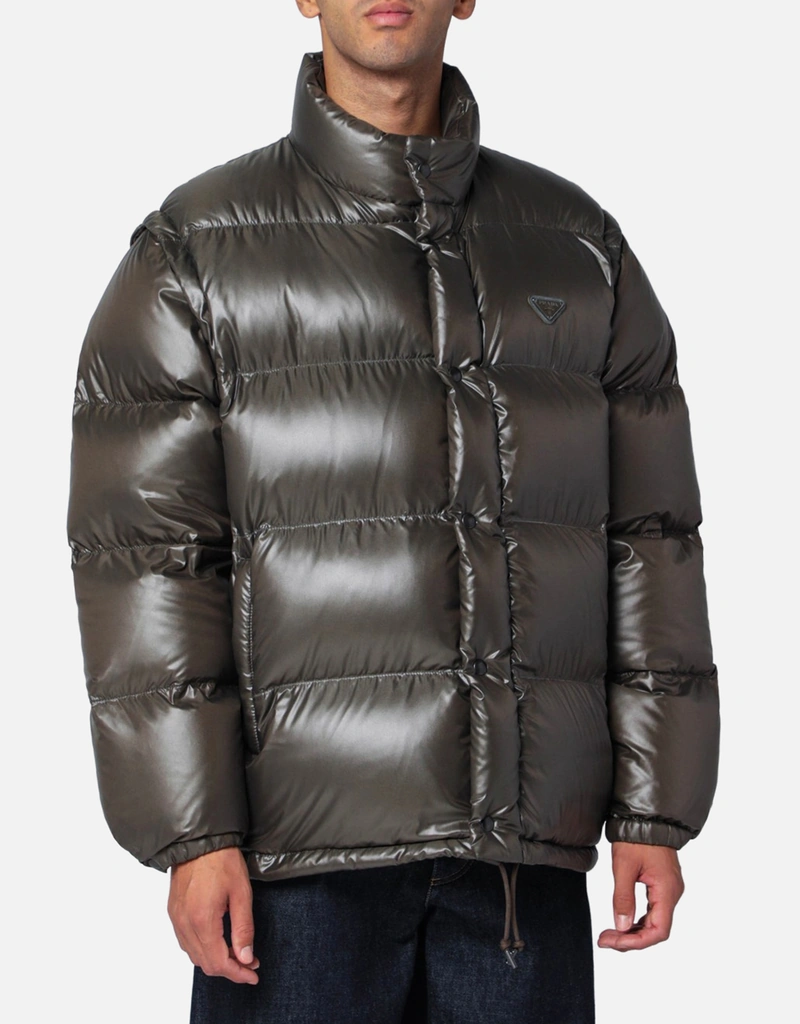 Prada メンズ Re-Nylon モジュラーオーバーサイズダウンジャケット