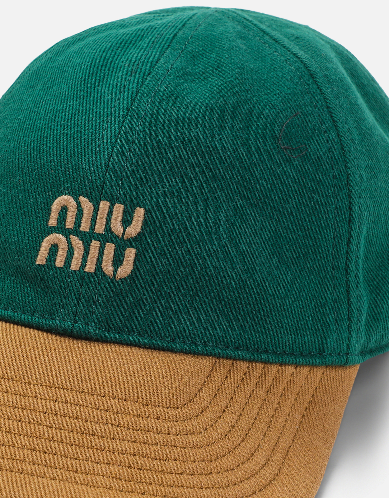 Miu Miu ドリルコットンベースボールキャップ () IFCHIC.COM