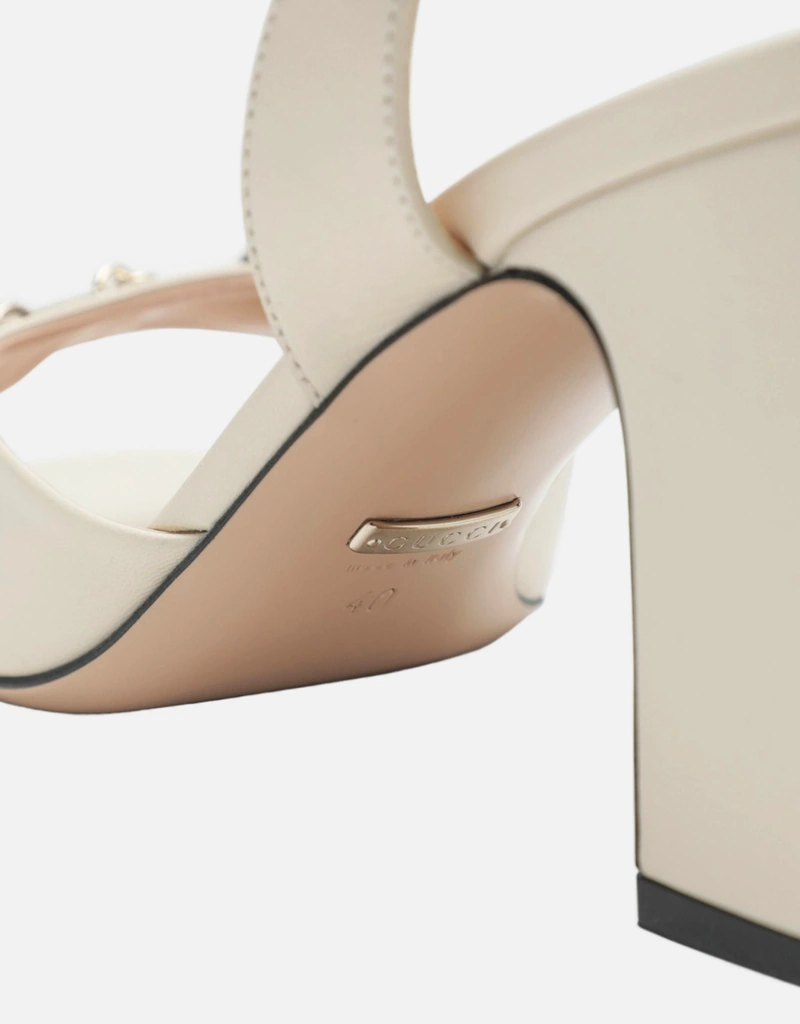 Gucci ホースビットレザーミッドヒールサンダル (すべての新品) IFCHIC.COM