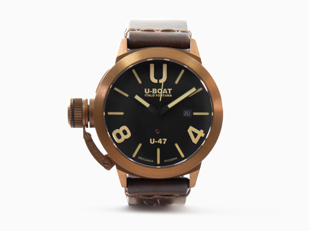 U-Boat Classico U-47 Bronzo Automatic Watch, Bronze, Black, 47 mm