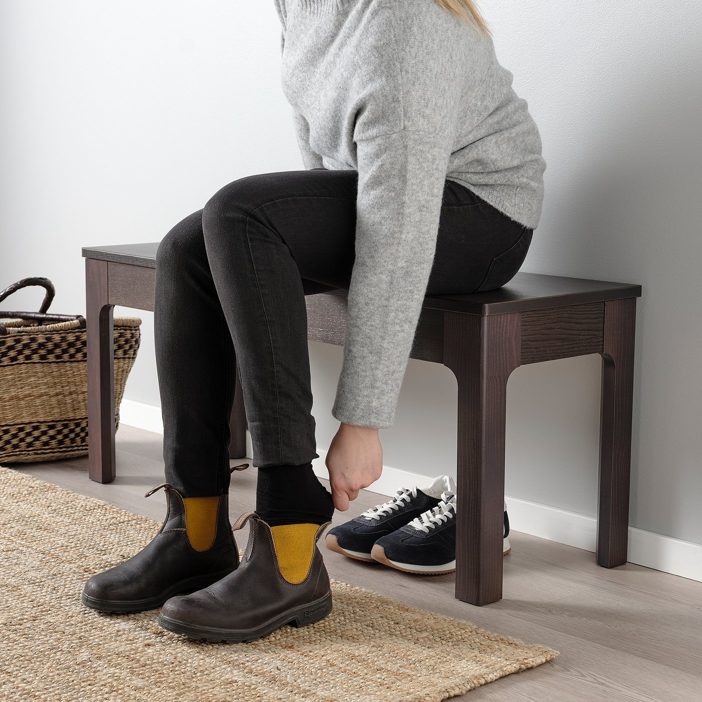 EKEDALEN エーケダーレン ベンチ, ダークブラウン, 105x36 cm - IKEA