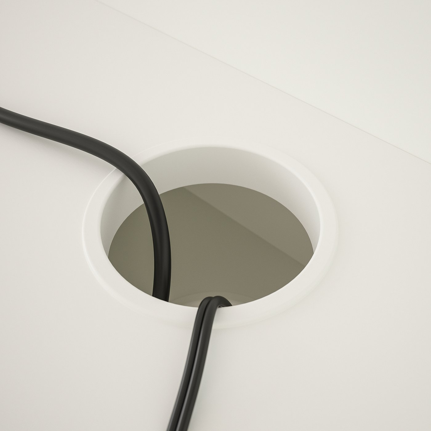 HAUGA ハウガ デスク, ホワイト, 100x45 cm - IKEA