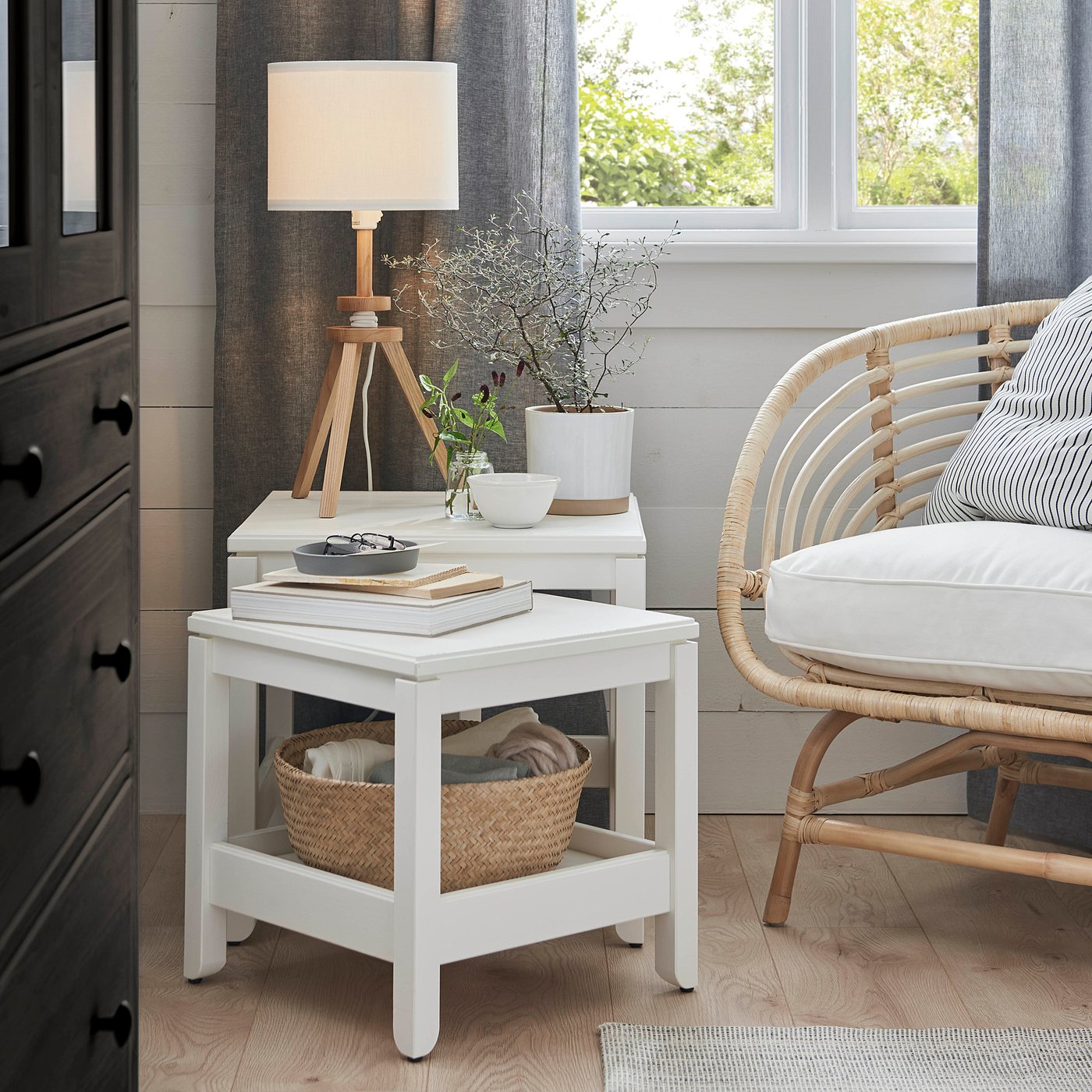 LAUTERS table lamp, ash/white - IKEA