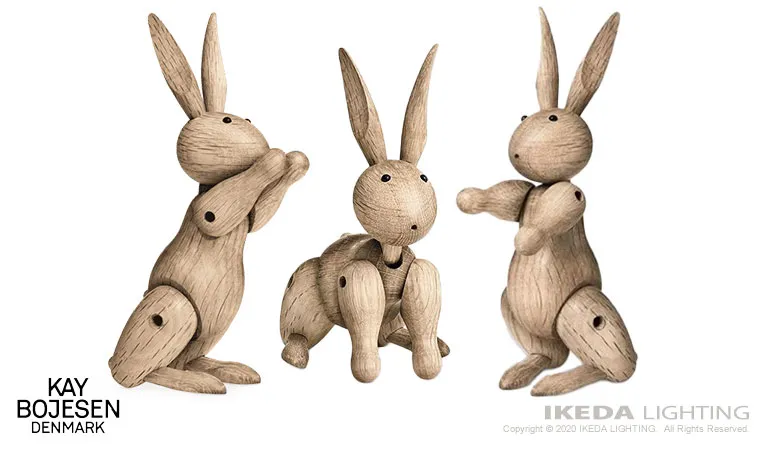 ウサギ 木製フィギュア ｜ カイ・ボイスン デンマーク 【 IKEDA