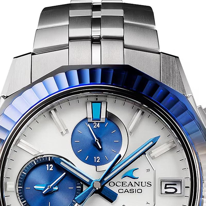 Casio Men's OCEANUS Manta Platinum Blue OCW-S6000PB-7AJR Watch