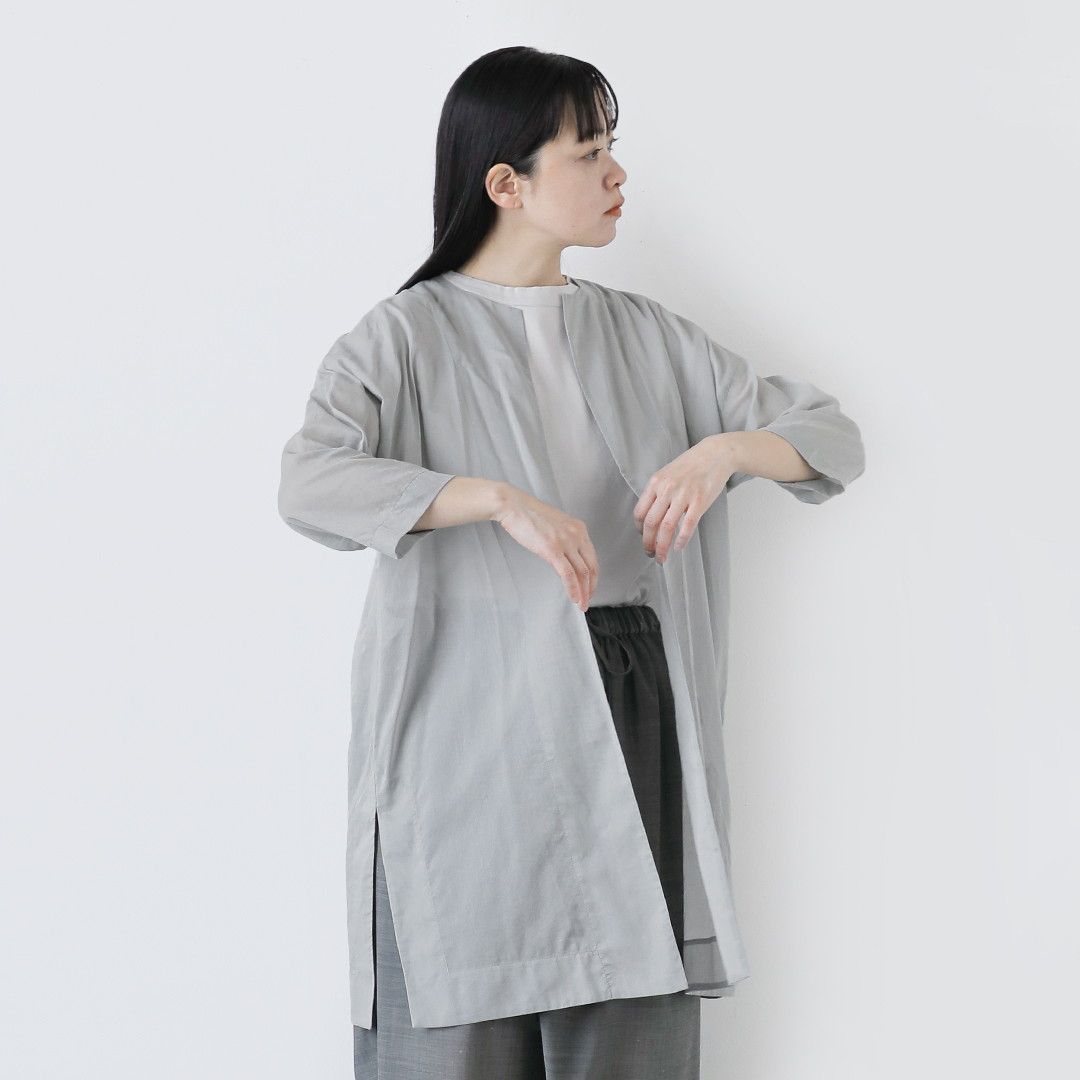 evam eva エヴァムエヴァ コットン ボイル ローブ e251t190-nk | iroma