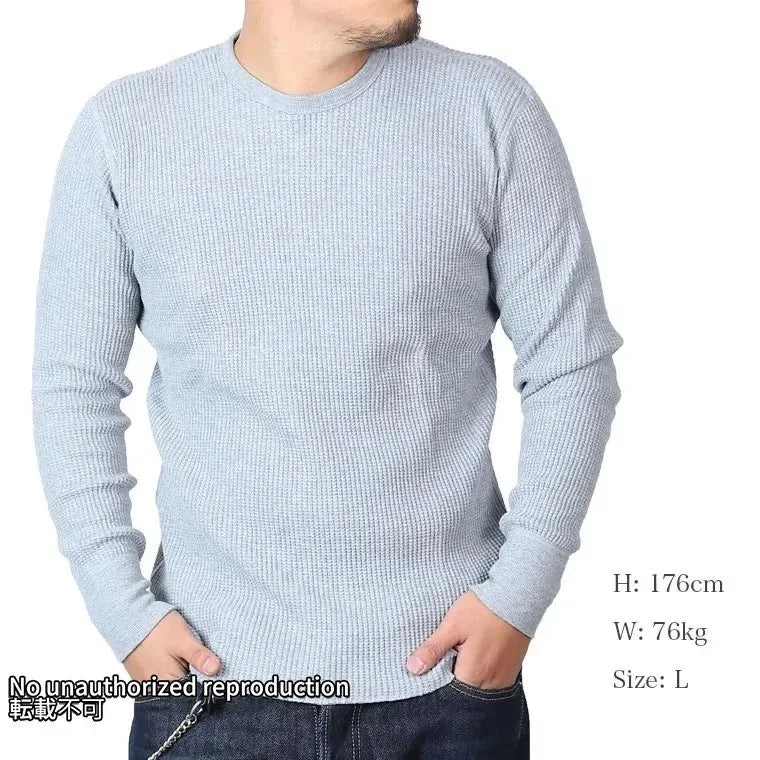 ヘビーサーマル クルーネックロングTシャツ／グレー – IRON HEART