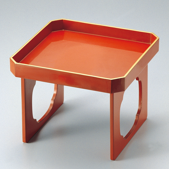 板足高膳 11.5 金渕 朱 木製 漆塗り (製造中止) 漆器の井助