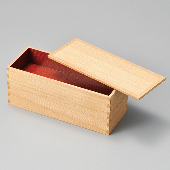 二段弁当箱（大） 白木塗 木製 12-11502 漆器の井助