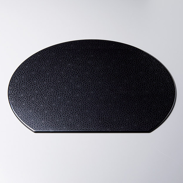 ランチョンマット きく 黒/朱 12-09903/09904 漆器の井助